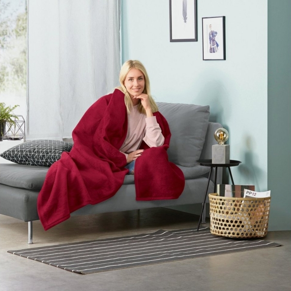 Wohndecke Wohndecke "Triest" 2er-Pack, Erwin Müller, Baumwollmischung Uni Bild 2