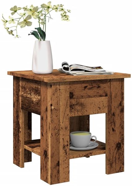 vidaXL Couchtisch Altholz-Optik 40x40x42 cm Holzwerkstoff 856798