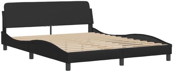 vidaXL Bett mit Matratze "Zadar" Schwarz 160x200 cm Kunstleder 3208873 Bild 4