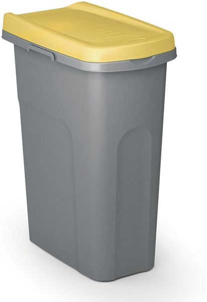 CASARIA® Mülleimer Küche 25L mit Deckel Gelb
