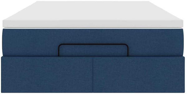 vidaXL Ottoman-Bett mit Matratze Blau 120x190 cm Stoff 3311098 Bild 7