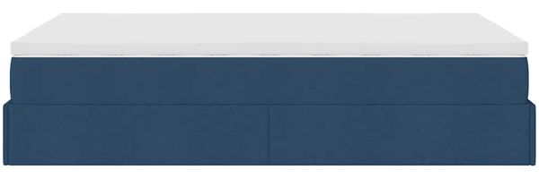 vidaXL Ottoman-Bett mit Matratze Blau 120x190 cm Stoff 3311098 Bild 9