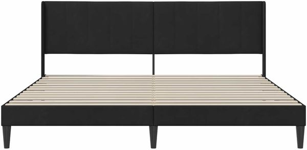 vidaXL Bettrahmen mit Kopfteil Schwarz 180 x 200 cm Samt 42027525 Bild 4