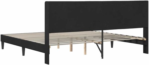 vidaXL Bettrahmen mit Kopfteil Schwarz 180 x 200 cm Samt 42027525 Bild 6
