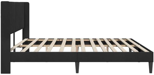 vidaXL Bettrahmen mit Kopfteil Schwarz 180 x 200 cm Samt 42027525 Bild 5