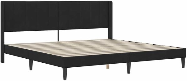 vidaXL Bettrahmen mit Kopfteil Schwarz 180 x 200 cm Samt 42027525 Bild 3