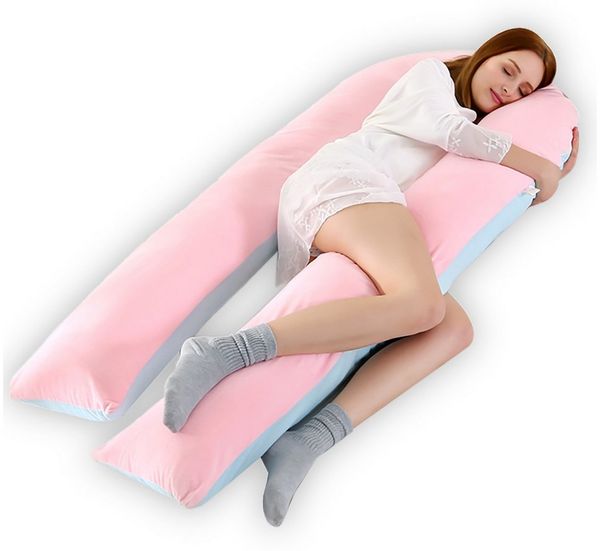 CALIYO Seitenschläferkissen Stillkissen, U-förmiges Schwangerschaftskissen zum Schlafen, Seitenkissen, Seitenschläferkissen ergonomisch geformt