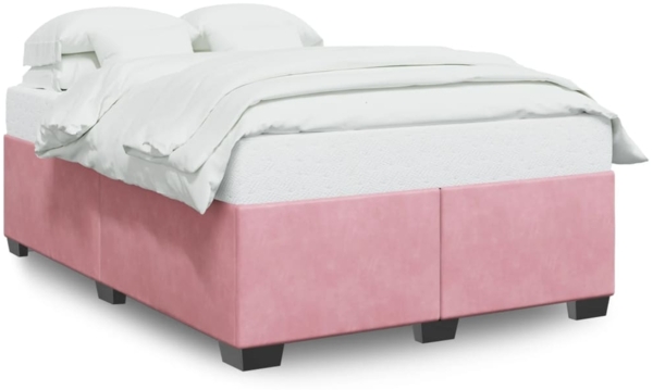 vidaXL Bettgestell Rosa 160x200 cm Samt 3284648