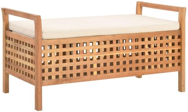 vidaXL Sitzbank mit Stauraum 93×49×49 cm Walnuss Massivholz 247608