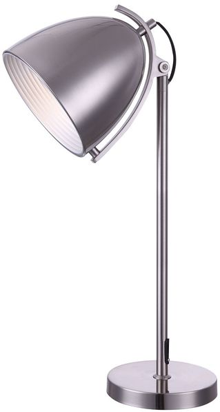 Tischlampe, nickel matt, Spot beweglich, H 70 cm, JACKSON
