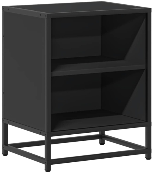 vidaXL Nachttisch Schwarz 40x31x50 cm Holzwerkstoff und Metall 848699