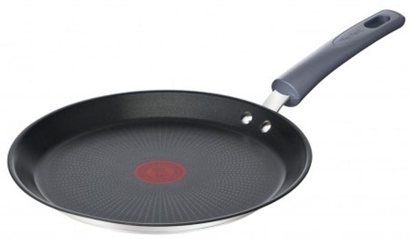 Tefal Daily Cook G7313855 Rund Crêpe-Pfanne Schwarz Edelstahl Keramik Gas Halogen Induktion Versiegelte Platte Bakelit