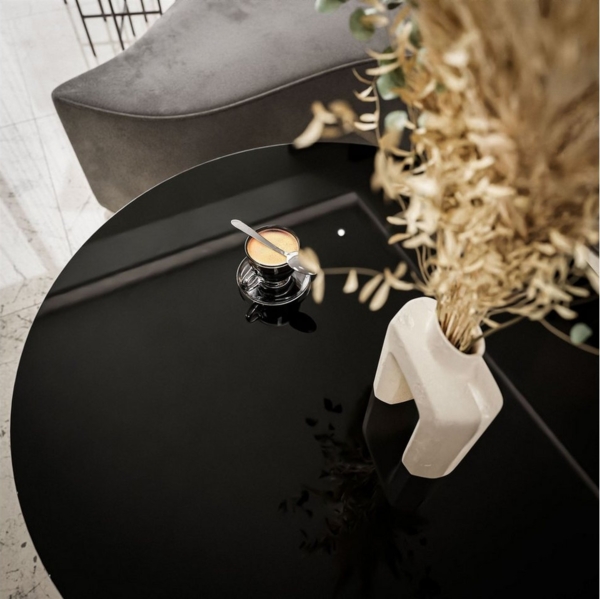 Lookway Couchtisch LORI 2in1 mit Hochglanz Platte (2er Set), Durchmesser: ⌀70 cm und ⌀50 cm Bild 2