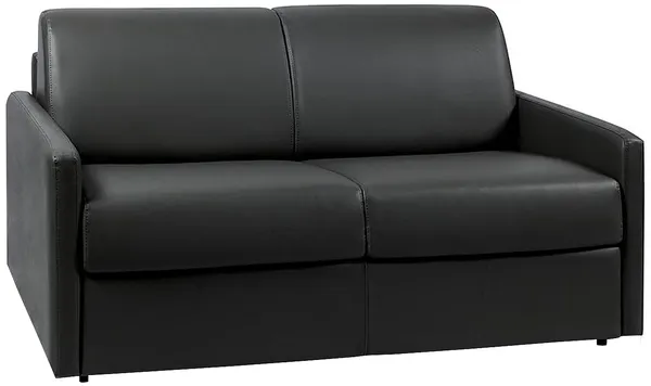 Vente-unique - CALIFE Sofa Kunstleder Schwarz - B 223 cm94 cm x H 85 cm x L 150 cm