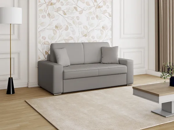Schlafsofa 2-Sitzer EMIR - Grau - Liegefläche: 120 cm - Matratzenhöhe: 14 cm