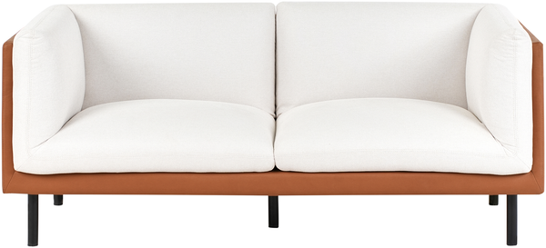 Beliani 'VORGOD' 2-Sitzer Sofa, Stoff cremeweiß, 180 x 84 x 76 cm