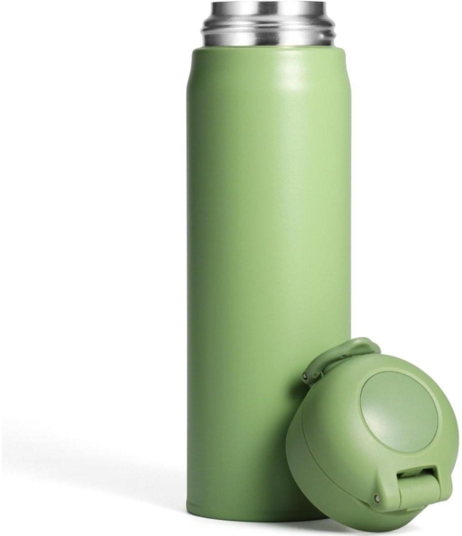 Thermosflasche Edelstahl 500ml Isolierflasche Auslaufsicher Grün