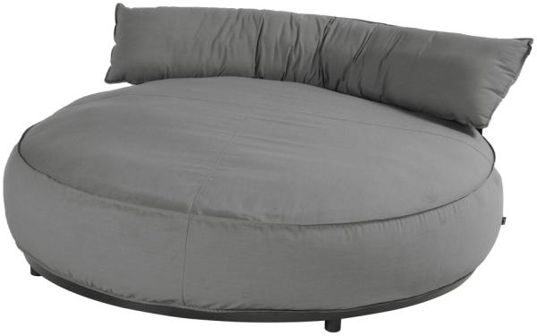 Emma Round Loungeliege grau 100% Polyester