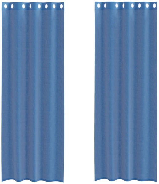 vidaXL Voile Vorhänge mit Ösen 2 Stk. Königsblau 4102118