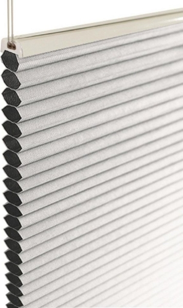 Wabenplissee Verspannt mit Klemmträgern ohne Bohren Verdunklung 55 x 140 cm weiß