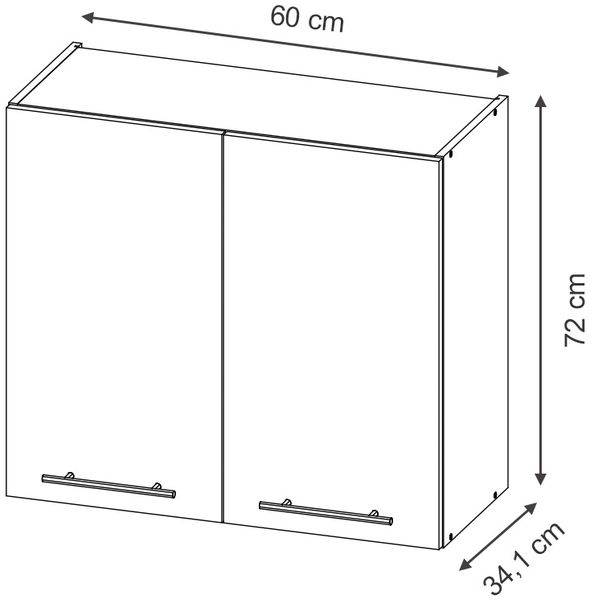 Hängeschrank Fame-Line Hellblau-grau 60 cm Vicco Bild 3