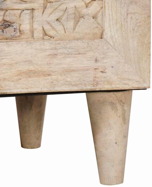 vidaXL Hochboard mit Regal Weiß 40 x 33 x 110 cm massives Mangoholz 4018145 Bild 7