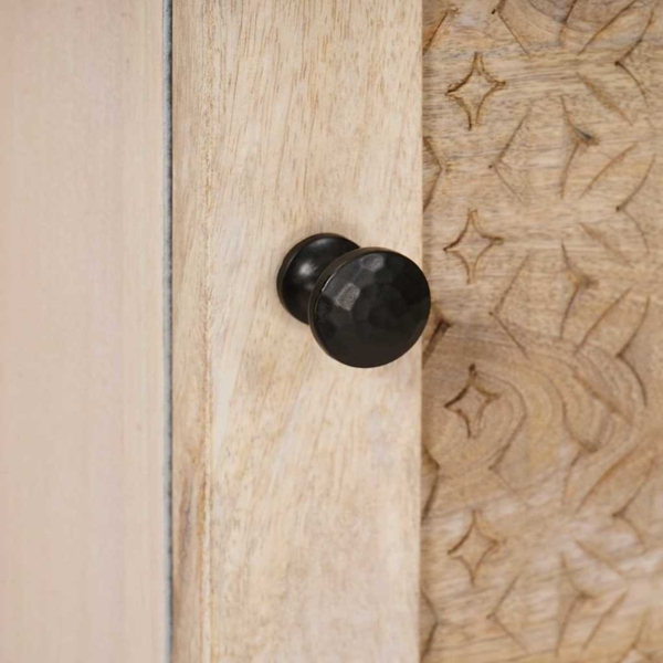 vidaXL Hochboard mit Regal Weiß 40 x 33 x 110 cm massives Mangoholz 4018145 Bild 6