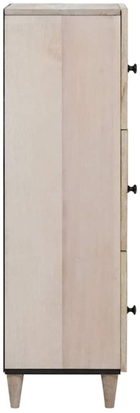 vidaXL Hochboard mit Regal Weiß 40 x 33 x 110 cm massives Mangoholz 4018145 Bild 3