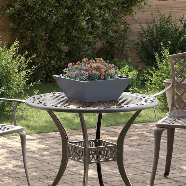 vidaXL Garten-Pflanzgefäß Anthrazit 40 x 40 x 15 cm 873814