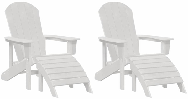 vidaXL Gartenstuhl 2 pcs Weiß 83 x 74 x 92 cm Polyethylen 3335842