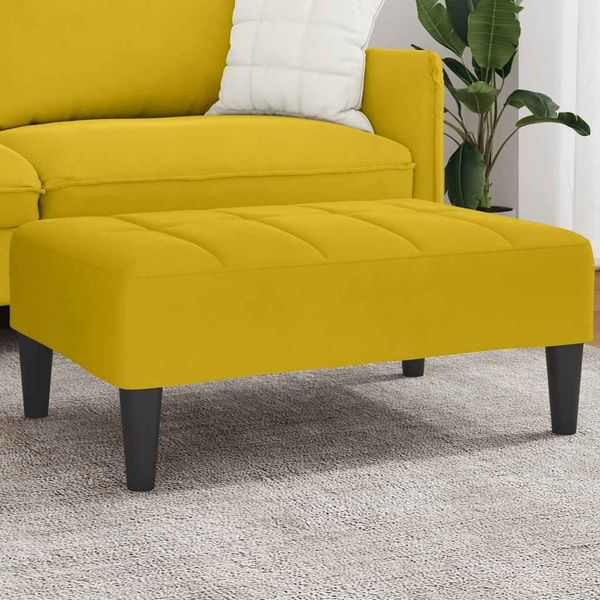 vidaXL Fußhocker Gelb 77x55x31 cm Samt 4007388