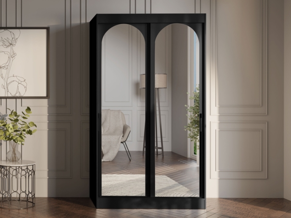 Kleiderschrank Mezzinto 120 (Farbe: Schwarz) Bild 2