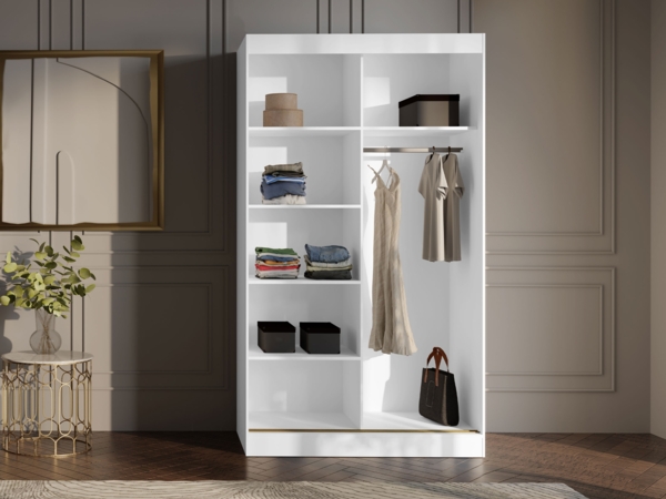 Kleiderschrank Mezzinto 120 (Farbe: Schwarz) Bild 5