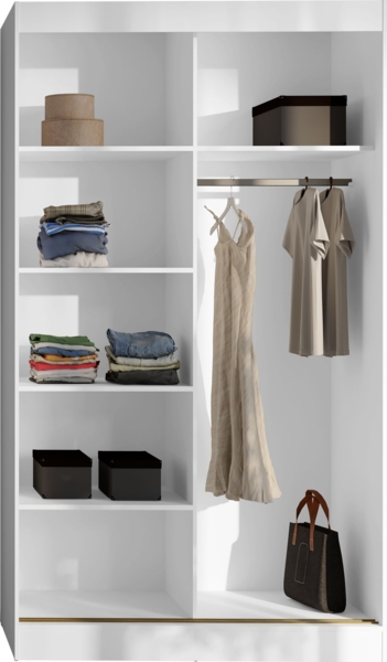 Kleiderschrank Mezzinto 120 (Farbe: Schwarz) Bild 6