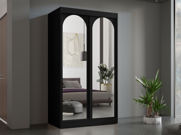 Kleiderschrank Mezzinto 120 (Farbe: Schwarz) Bild 3