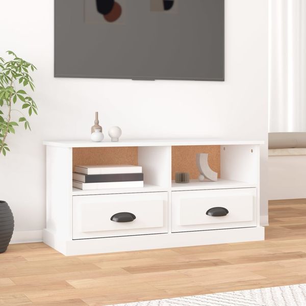 vidaXL TV-Schrank Weiß 93x35,5x45 cm Holzwerkstoff 816464
