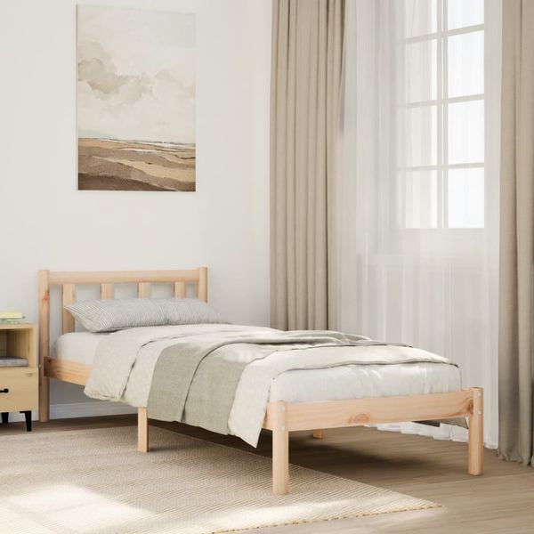 vidaXL Massivholzbett Extra Lang ohne Matratze 100x220 cm Kiefernholz 852446