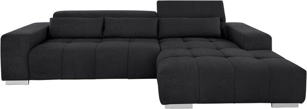 COTTA Ecksofa Orion L-Form, mit Recamiere, inkl. verstellbaren Kopfstützen und 3 Kissen