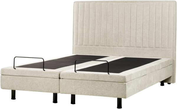 Bett verstellbar Stoff DUKE II 160 x 200 cm Beige Bild 4
