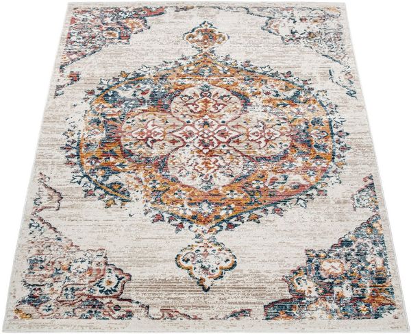 Paco Home Teppich Herbete 733, rechteckig, Höhe: 8 mm, Kurzflor, Orient-Optik, Vintage Design