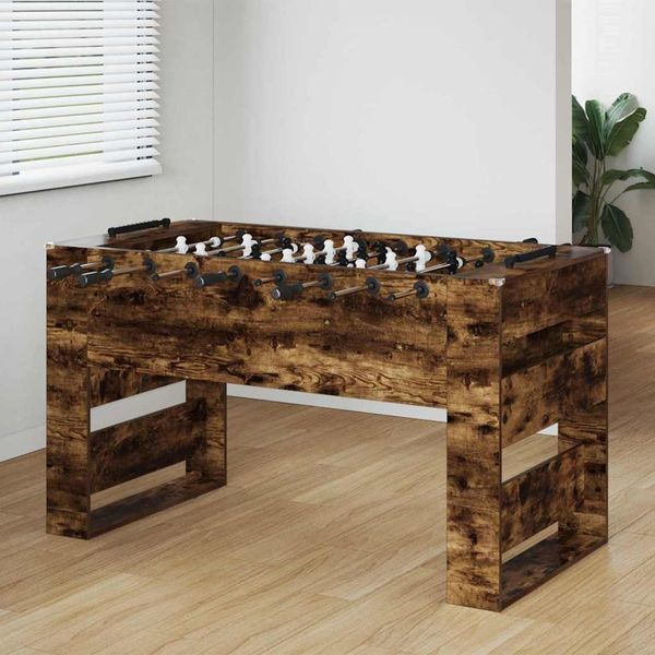 vidaXL Tischfußballtisch Geräucherte Eiche 146,5 x 74 x 85 cm 3378203