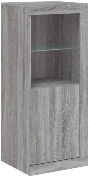vidaXL Sideboards mit LED-Leuchten 3 Stk. Grau Sonoma Holzwerkstoff 3209105 Bild 8
