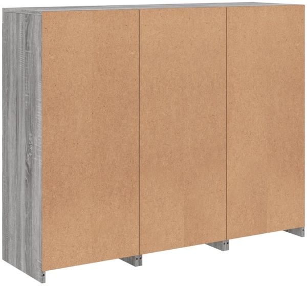 vidaXL Sideboards mit LED-Leuchten 3 Stk. Grau Sonoma Holzwerkstoff 3209105 Bild 10