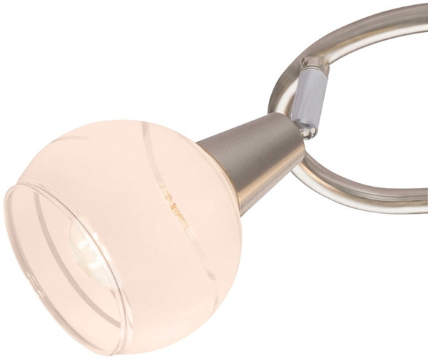 LED Deckenlampe, Chrom, Glas, Spots verstellbar, H 21 cm Bild 7