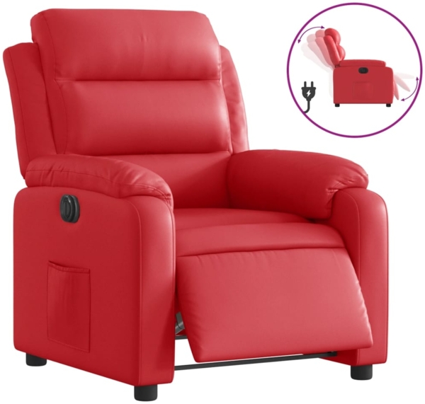 vidaXL Relaxsessel Elektrisch Rot Kunstleder 3205033