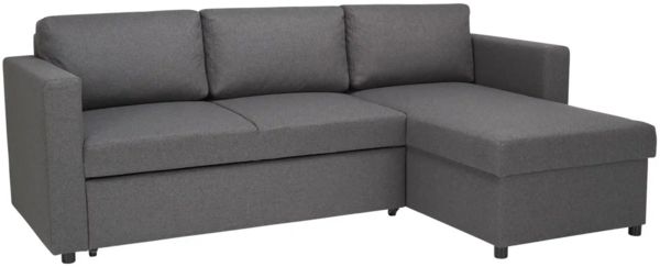 Selsey 'Jena' Ecksofa mit Schlaffunktion und Stauraum, dunkelgrau, 80 x 224 x 148 cm