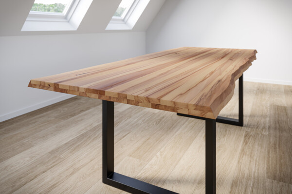 Esstisch Baumkante massiv Buche wildbuche 280x100 mattschwarz Roman 526732 Bild 3