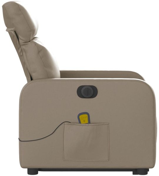 vidaXL Massagesessel mit Aufstehhilfe Elektrisch Cappuccino Kunstleder 3206776 Bild 9