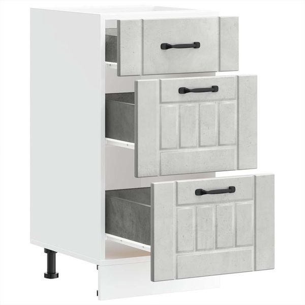 vidaXL Küchen-Unterschrank Lucca Betongrau Holzwerkstoff 854234 Bild 5