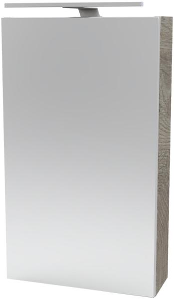 Fackelmann SBC STANFORD Gäste-WC Spiegelschrank 40 cm, Braun hell, links